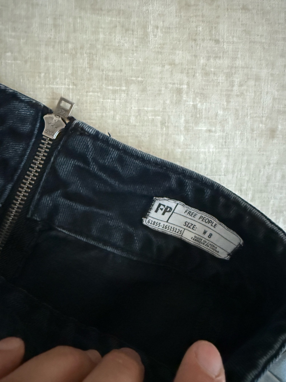 Free People - Women’s Black Denim Skirt - Picture 3 of 5